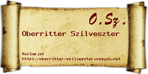 Oberritter Szilveszter névjegykártya
